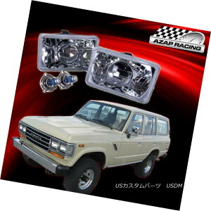 GAp[c Chrome Crystal Clear Sealed Beam Projector Headlights 6"X 4" H4 Fits Ford 1 Pair N[NX^NAV[r[vWFN^[wbhCg6 "X 4" H4 Ford 1 PairK