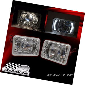 GAp[c 6" x 4" Chrome Diamond Housing Square Sealed Beam Type Headlights W/ Projector 6 "x 4"N[_ChnEWOXNGAV[Or[^CvwbhCgW /vWFN^[