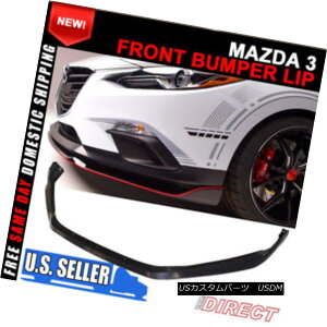 GAp[c Fit For 14-16 Mazda 3 4Dr / 5Dr Front Bumper Lip Spoiler - ABS tBbg14-16}c_3 4Dr / 5Drtgop[bvX|C[ - ABS