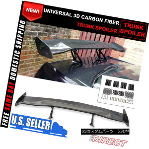 GAp[c For 56 Inch GT Trunk Spoiler Wing JDM Carbon Fiber 3D Black Tail Deck Adjustable 56C`GTgNX|C[ECOpJDMJ[{t@Co[3DubNe[fbL\