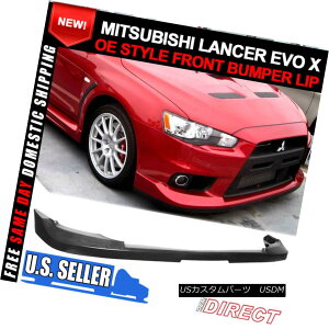 �G�A���p�[�c For 08-15 Lancer EVO X 10 OE Factory Style Front Bumper Lip Unpainted -PU 08-15�����T�[EVO X 10 OE�t�@�N�g���[�X�^�C���t�����g�o���p�[���b�v���h��-PU