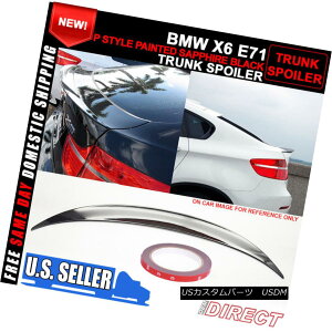 GAp[c Fit For 08-14 BMW X6 E71 5Dr P Style Paint SaPPhire Black #475 ABS Trunk Spoiler 08-14 BMW X6 E71 5Dr PX^CyCgTt@C[ubN475 ABSgNX|C[