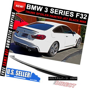 GAp[c 14-17 BMW 3 Series F32 P Style Rear Trunk Spoiler Wing Painted Jet Black #668 14-17 BMW 3V[YF32 PX^CAgNEX|C[hWFbgubN668