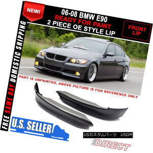 GAp[c Pair 06-08 BMW 3 Series E90 Black Front Splitter Lip OE Style Unpainted ABS yA06-08 BMW 3V[YE90ubNtgXvb^[bvOEX^ChABS