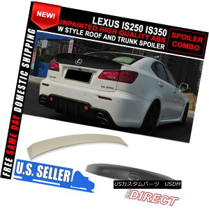 GAp[c For 06-13 Lexus IS250 IS350 Type IK Trunk + Roof Spoiler - Unpainted 06-13NTXIS250 IS350^CvIKgN+[tX|C[ - h