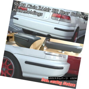 �G�A���p�[�c SIR Style Rear Bumper Cover + JDM Molding Fits 96-98 Honda Civic 2/4dr SIR�X�^�C�����A�o���p�[�J�o�[+ JDM���[���f�B���O96-98 Honda Civic 2 / 4dr �y���s�A���i�z