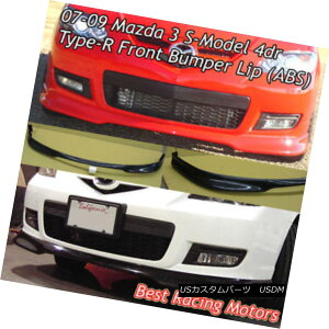 GAp[c Type-R Style Front Bumper Lip (ABS) Fits 07-09 Mazda 3 4dr S-Model ^Cv-RX^Ctgop[bviABSjtBbg07-09}c_3 4dr Sf