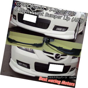 GAp[c S Style Front Bumper Lip (ABS) Fits 07-09 Mazda 3 4dr S-Model SX^Ctgop[bviABSjtBbg07-09}c_3 4dr Sf