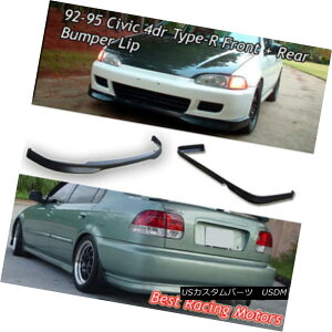 GAp[c TR Style Front Lip (PP) + TR Style Rear Bumper Lip (PU) Fit 92-95 Civic 4dr TRX^CtgbviPPj+ TRX^CAop[bviPUjtBbg92-95VrbN4dr