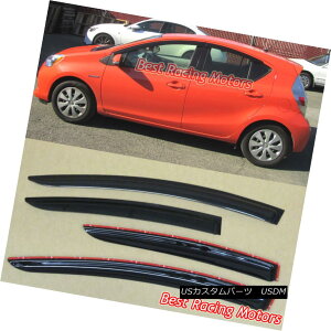GAp[c JDM Style Side Window Visors Fits 12-16 Toyota Prius C 4dr JDMX^C̃TChEBhEoCU[́A12-16g^vEXC 4drɓK