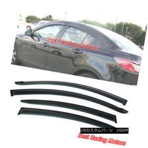GAp[c JDM Side Window Visors Fits 10-13 Mazda 3 4dr Sedan JDMTChEBhEoCU[10-13}c_3 4drZ_ɓK