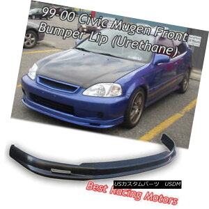 GAp[c Mu-gen Style Front Bumper Lip (Urethane) Fits 99-00 Honda Civic 2dr Mu-genX^Ctgop[bviE^j99-00 Honda Civic 2dr