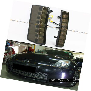 GAp[c DIRECT FIT 03-05 NISSAN 350Z BUMPER REFLECTOR SMOKE 7 LED DAY TIME RUNNING LIGHT _CNgtBbg03-05Y350Zop[tN^[\[LO7 LED DAY TIME RUNNING LIGHT