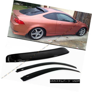 �G�A���p�[�c FOR 02-07 ACURA RSX OE STYLE DARK SMOKE WINDOW VISOR+REAR TOP WINDOW VISOR WING 02-07 ACURA RSX OE�X�^�C���_�[�N�\�[�L���O�E�C���h�E�o�C�U�[+���A�g�b�v�E�C���h�E�r�T�[�E�C���O �y���s�A���i�z