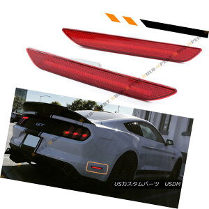 �G�A���p�[�c FOR 2015-2018 FORD MUSTANG REAR BUMPER SIDE MARKER REFLECTOR LED LAMPS LIGHT RED 2015-2018 FORM MUSTANG�p���A�o���p�[�T�C�h�}�[�J�[���t���N�^�[LED�����v���C�g���b�h �y���s�A���i�z