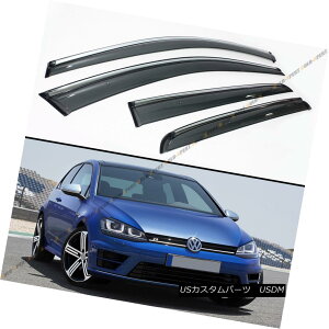 �G�A���p�[�c FOR 2015-18 VW MK7 GOLF 7 GTI E-GOLF CLIP ON CHROME TRIM WINDOW VISOR RAIN GUARD 2015-18 VW MK7 GOLF 7 GTI E-GOLF�N���v�g�g���E�C���h�E�o�C�U�[���C���K�[�h �y���s�A���i�z