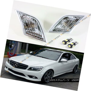 GAp[c FOR 08-11 MERCEDES BENZ W204 CLEAR SIDE MARKER LAMP LIGHT+ ERROR FREE LED BULB 08-11ZfXxcW204NA}[J[vCg+G[t[LED BULB