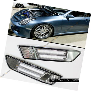 �G�A���p�[�c FIT 03-07 INFINITI G35 COUPE CLEAR LENS LED TUBE BUMPER SIDE MARKER LAMPS LIGHT FIT 03-07 INFINITI G35 COUPE CLEAR LENS LED�`���[�u�̃o���p�[�T�C�h�}�[�L���O�����v �y���s�A���i�z