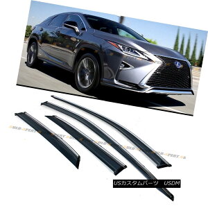 GAp[c FOR 2016-2018 LEXUS RX350 RX450H VIP CLIP-ON SMOKED WINDOW VISOR W/ CHROME TRIM 2016-2018NLEXUS RX350 RX450H VIPNbvIX[LbhEBhEr[A/Ng