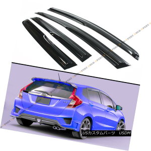 GAp[c FOR 15-18 3RD GEN HONDA FIT JAZZ GK JDM WAVY SMOKED WINDOW VISOR VENT SUN SHADE FOR 15-18 3RD GEN HONDA FIT JAZZ GK JDMEFCNX[L[EChEoCU[ʋCTVF[h