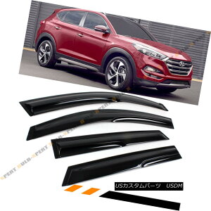 GAp[c FOR 2016-2018 HYUNDAI TUCSON 3D WAVY SMOKE RAIN GUARD VENT SHADE WINDOW VISOR `N\3DEF[uCK[hʍsVF[hEChE̎F