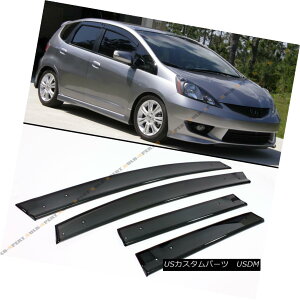 GAp[c FOR 09-14 2ND GEN HONDA FIT GE8 OE STYLE WINDOW VISOR RAIN GAURD W/ CLIPS +TAPE FOR 09-142z_tBbgGE8 OEX^CEChErW^[CK[hW /Nbv+e[v
