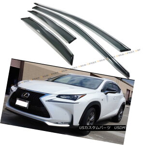 GAp[c FOR 2015-18 LEXUS NX200t NX300H CLIP-ON SMOKE TINTED WINDOW VISOR W/ CHROME TRIM 2015-18 LEXUS NX200t NX300HNbvI\[L[egECh[EH[o[/Ng