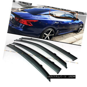 �G�A���p�[�c FOR 2016-2017 NISSAN MAXIMA VIP CLIP-ON SMOKE TINTED WINDOW VISOR W/ BLACK TRIM 2016-2017���Y�}�L�V�}VIP�N���b�v�I���V���N�e�B���e�b�h�E�C���h�E�o�C�U�[W /�u���b�N�g���� �y���s�A���i�z