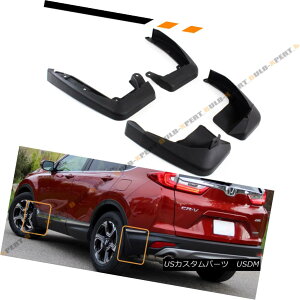 GAp[c 4 PCS FRONT  REAR SPLASH GUARD MUD FLAP FOR 2017 2018 ALL NEW HONDA CR-V CRV 4 PCS FRONTamp; 2017N2018Nׂ̂Ă̐Vz_CR-V CRV̂߂̌㕔XvbVK[h}bhtbv