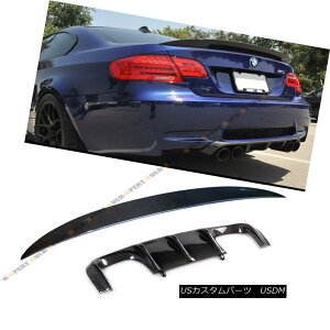 GAp[c V CARBON FIBER REAR BUMPER DIFFUSER+ PERFORMANCE TRUNK SPOILER FOR BMW E92 M3 VJ[{t@Co[op[fBt[U[+ptH[}XgNX|C[for BMW E92 M3