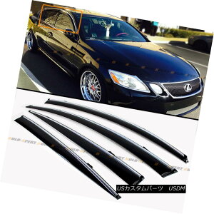 GAp[c FOR 2006-11 LEXUS GS350 GS450H JDM VIP CLIP ON SMOKE WINDOW VISOR W/ CHROME TRIM 2006N - 11LEXUS GS350 GS450H JDM VIPNbvAX}[gEBhEEChEVISOR W / CHROME TRIM