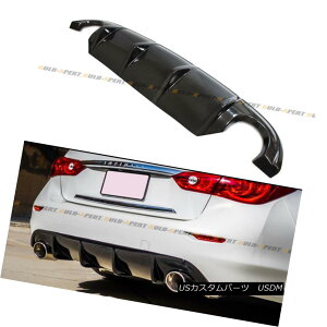 GAp[c GLOSSY CARBON FIBER S STYLE REAR BUMPER DIFFUSER BODY KIT LIP FOR INFINITI Q50 S Yf@SX^Cop[fBt[U[{fBLbgbvCtBjeBQ50 S