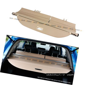 エアロパーツ For 2013-17 Toyota Rav4 Retractable Trunk Cargo Space Cover Luggage Shield-Beige トヨタRav4リトラクタブルトランク貨物スペースカバー荷物シールドベージュ