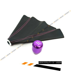GAp[c M10 X 1.25 Type-R Style Purple 5 Speed Gear Knob + Leather Shift Boot For Mazda M10 X 1.25^Cv-RX^Cp[v5Xs[hMAmu+U[Vtg}c_pVtgu[c