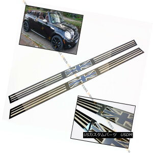 GAp[c FITS 07-2014 R56 R57 MINI COOPER S BLK JACK UK FLAG LOGO ENTRY DOOR SILL TRIM tBbg07-2014 R56 R57 MINI COOPER S BLK JACKCMX̃tbOSSILL TRIM