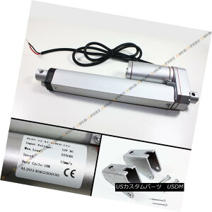 GAp[c Heavy Duty 6" Inch Linear Actuator Stroke 225 Lb Pound Max Lift 12V DC+ Brackets wr[f[eB6C`C`jAAN`G[^Xg[N225|hő僊tg12V DC +uPbg