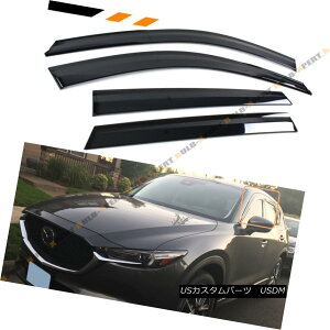 GAp[c FOR 17-18 MAZDA CX5 CX-5 SMOKE TINTED CLIP-ON WINDOW VISOR RAIN GUARD DEFLECTORS FOR 17-18 MAZDA CX5 CX-5EC`ErW^[CK[hEftN^[