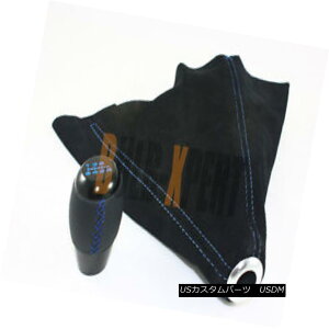GAp[c M10 X 1.5 LEATHER 6 SPEED SHIFT KNOB BLUE STITCHING + BLACK SUEDE BOOT FOR HONDA M10 X 1.5U[6Xs[hEVtgEmuEu[EXeBb`+ubNEXG[hEu[cEz_