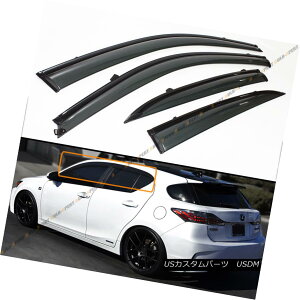 GAp[c FOR 2011-2017 LEXUS CT200H SMOKE WINDOW VISOR VENT SHADE W/ BLK TRIM  CLIPS ON 2011-2017NLEXUS CT200H SMOKE WINDOW VISOR VENT SHADE W / BLK TRIMamp; CLIPS ON