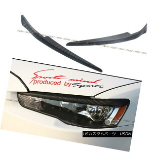 GAp[c FOR 08-16 MITSUBISHI LANCER GTS EVO X ABS CARBON TEXTURE HEADLIGHT EYE LID COVER 08-16OHT[GTS EVO X ABSJ[{`[uwbhCgACJo[Jo[