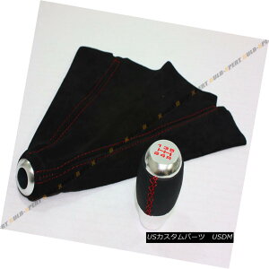 GAp[c M10 X 1.25 LEATHER CHROME SHIFTER KNOB+ RED STITCHING SUEDE SHIFT BOOT FOR MAZDA M10 X 1.25 LEATHER CHROME SHIFTERmubhXeBteBOXG[hV[Y}c_pu[c