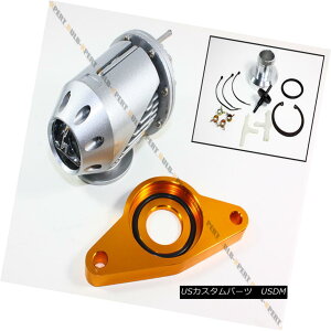 GAp[c 02-07 IMPREZA WRX/02-2014 STi SILVER SSQV BLOW OFF VALVE + GOLD FLANGE ADAPTER 02-07CvbTWRX / 02-2014 STiVo[SSQVu[Itou+S[htCOA_v^[