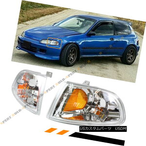 GAp[c FOR 92-95 HONDA CIVIC 2/3 DOOR EG CORNER LAMP SIGNAL LIGHTS CLEAR W/ AMBER BULBS 92-95z_VrbN2/3hApR[i[vM/Ao[`[u