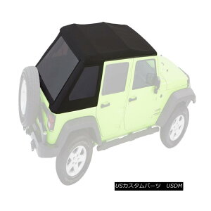 �y�E�\�t�g�g�b�v Bestop Trektop NX Glide Soft Top 07-17 Jeep Wrangler JKU 4 Door Black Twill Bestop Trektop NX�O���C�h�\�t�g�g�b�v07-17�W�[�v�����O���[JKU 4�h�A�u���b�N�c�C�� �y���s�A���i�z