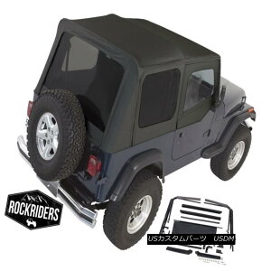 yE\tggbv 1987-1995 Jeep Wrangler YJ Complete Soft Top with Hardware Kit in Black 1987-1995 Jeep Wrangler YJ Complete\tggbvAn[hEFALbgtubN