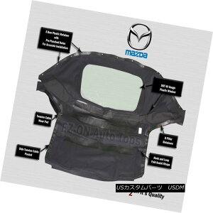 �y�E�\�t�g�g�b�v EZ ON MAZDA MIATA 1990-2005 Convertible Soft Top  Plastic Window Black Cabrio EZ ON MAZDA MIATA 1990-2005�R���o�[�`�u���\�t�g�g�b�v��amp; �v���X�`�b�N���̑��u���b�NCabrio �y���s�A���i�z
