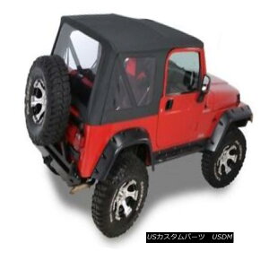 �y�E�\�t�g�g�b�v 1997-2006 Jeep Wrangler TJ Replacement Black Soft Top and Rear Clear Windows 1997�N����2006�N�̃W�[�v�����O���[TJ�������̃\�t�g�g�b�v�ƃ��A�N���A�E�B���h�E �y���s�A���i�z