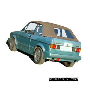 �y�E�\�t�g�g�b�v VW Volkswagen Rabbit Cabriolet Golf 1980-1994 Convertible Soft Top Tan Stayfast VW�t�H���N�X���[�Q���E�T�M�E�J�u���I���E�S���t1980-1994�R���o�[�`�u���E�\�t�g�g�b�v�E�^���E�X�e�C�t�@�X
