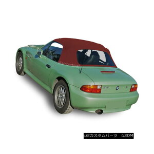 �y�E�\�t�g�g�b�v BMW Z3 1996-02 Convertible Soft Top Replacement  Plastic Window Burgundy Twill BMW Z3 1996-02�R���o�[�`�u���\�t�g�g�b�v������amp; �v���X�`�b�N���u���S�[�j���c�C�� �y���s�A���i�z