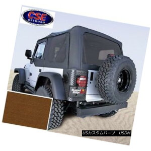 �y�E�\�t�g�g�b�v Dark Tan Soft Top with Tinted Windows Jeep Wrangler TJ 97-02 Rugged Ridge �e�B���e�b�h�E�E�C���h�E�t���_�[�N�E�^���E�\�t�g�E�g�b�v�W�[�v�E�����O���[TJ 97-02���O�W���A���[�E���b�W �y